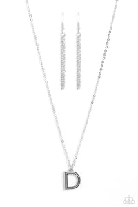 Leave Your Initials - Silver - D-Jewelry-Paparazzi Accessories, Just Because Jewels-Just Because Jewels