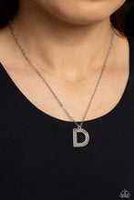 Load image into Gallery viewer, Leave Your Initials - Silver - D-Jewelry-Paparazzi Accessories, Just Because Jewels-Just Because Jewels