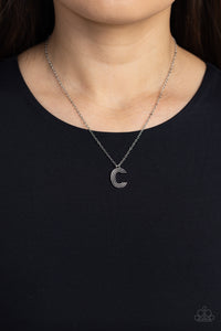 Leave Your Initials - Silver - C-Jewelry-Paparazzi Accessories, Just Because Jewels-Just Because Jewels