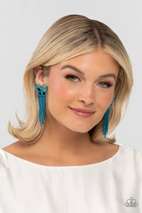 Billowing Butterflies - Blue-Jewelry-Paparazzi Accessories, Just Because Jewels-Just Because Jewels