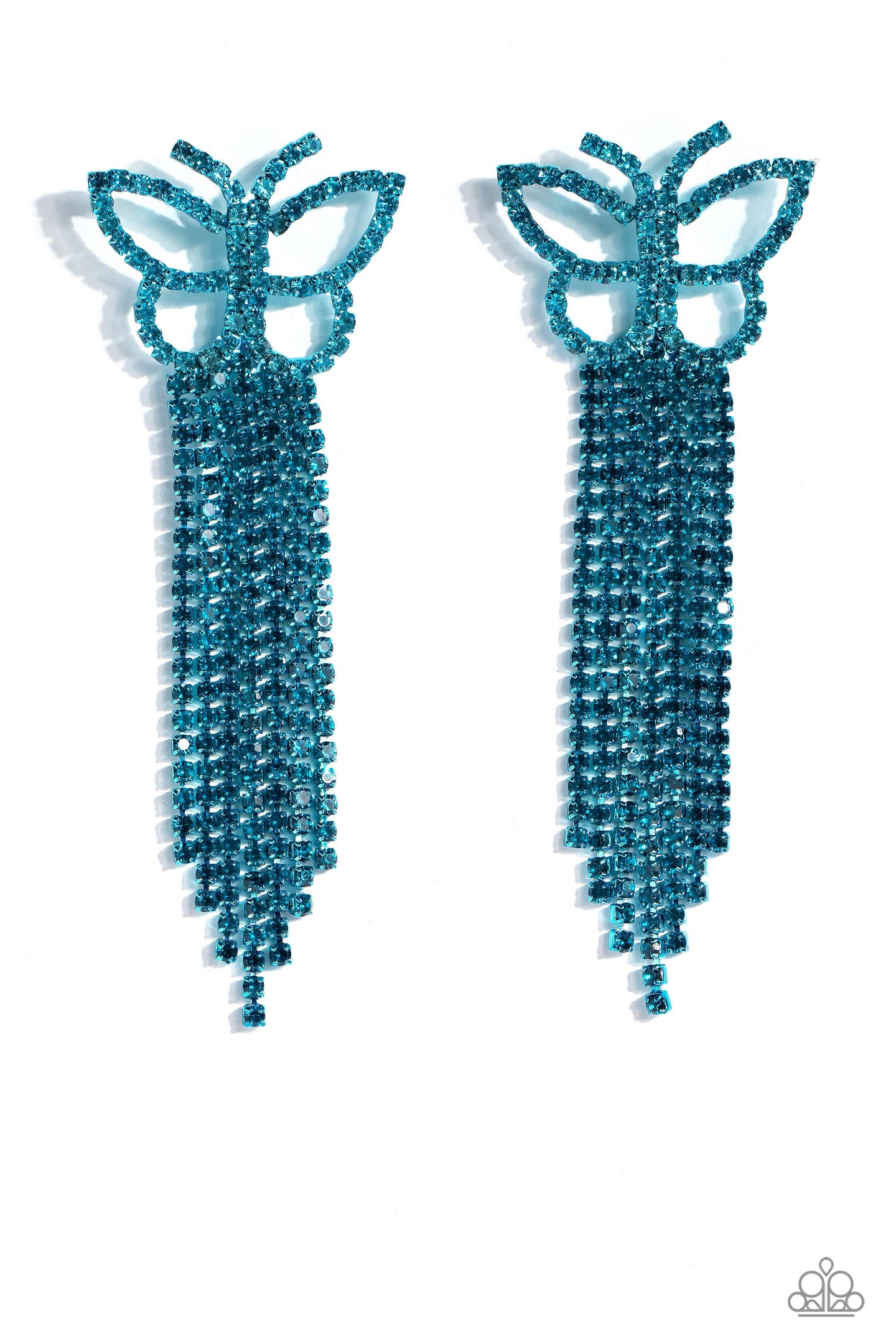 Billowing Butterflies - Blue-Jewelry-Paparazzi Accessories, Just Because Jewels-Just Because Jewels