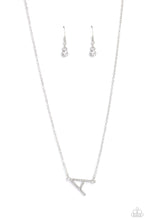 Load image into Gallery viewer, INITIALLY Yours - A - White-Jewelry-Paparazzi Accessories, Just Because Jewels-Just Because Jewels