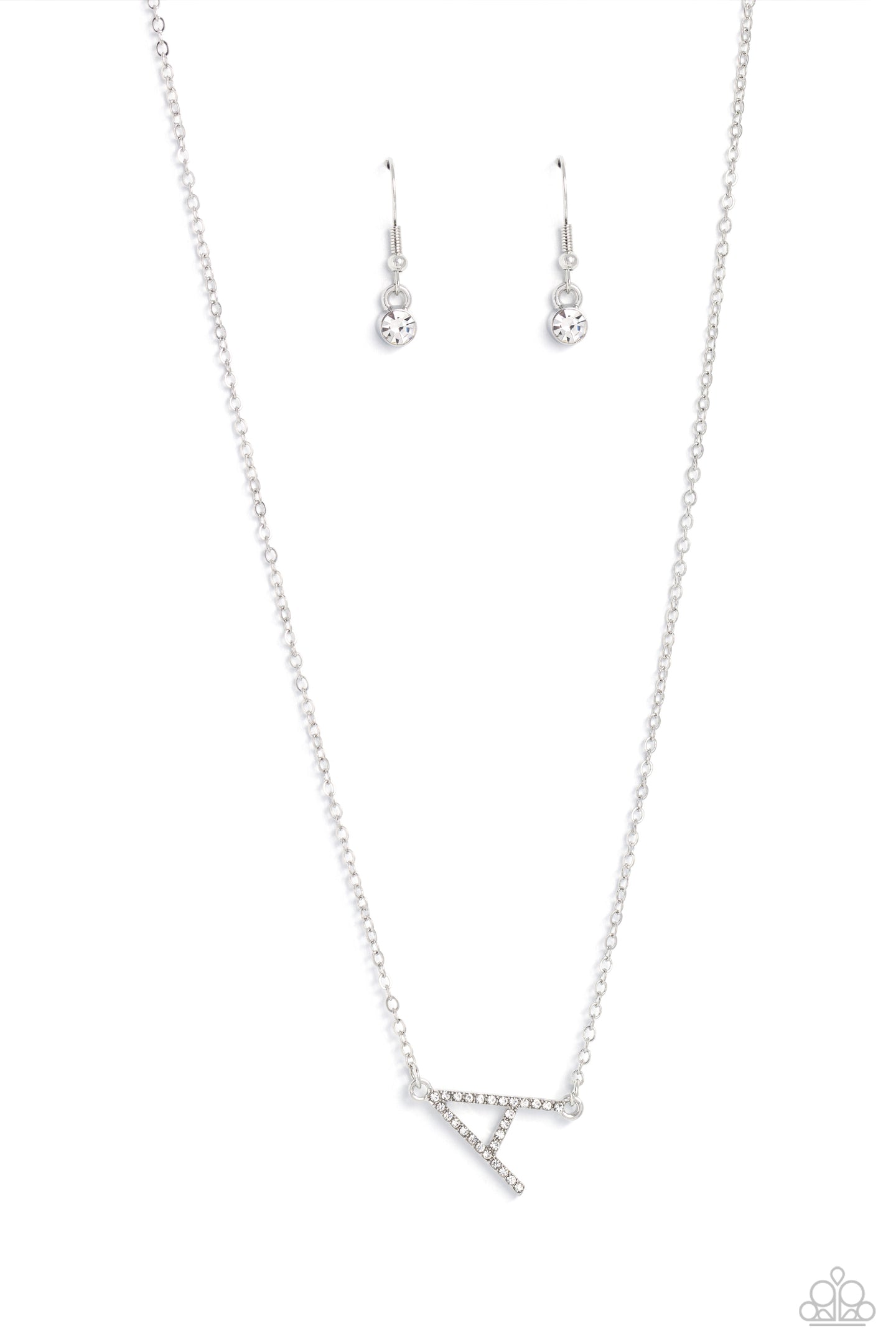 INITIALLY Yours - A - White-Jewelry-Paparazzi Accessories, Just Because Jewels-Just Because Jewels