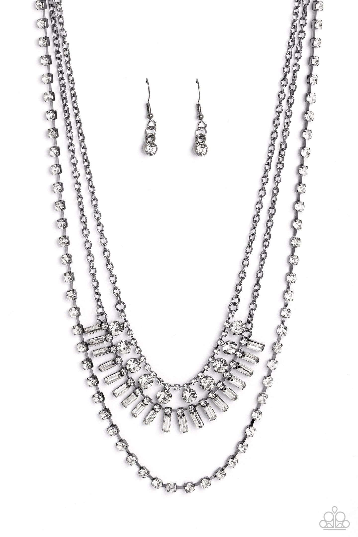 Dripping in Stardust - Black-Jewelry-Paparazzi Accessories, Just Because Jewels-Just Because Jewels