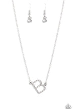 Load image into Gallery viewer, INITIALLY Yours - B - White-Jewelry-Paparazzi Accessories, Just Because Jewels-Just Because Jewels