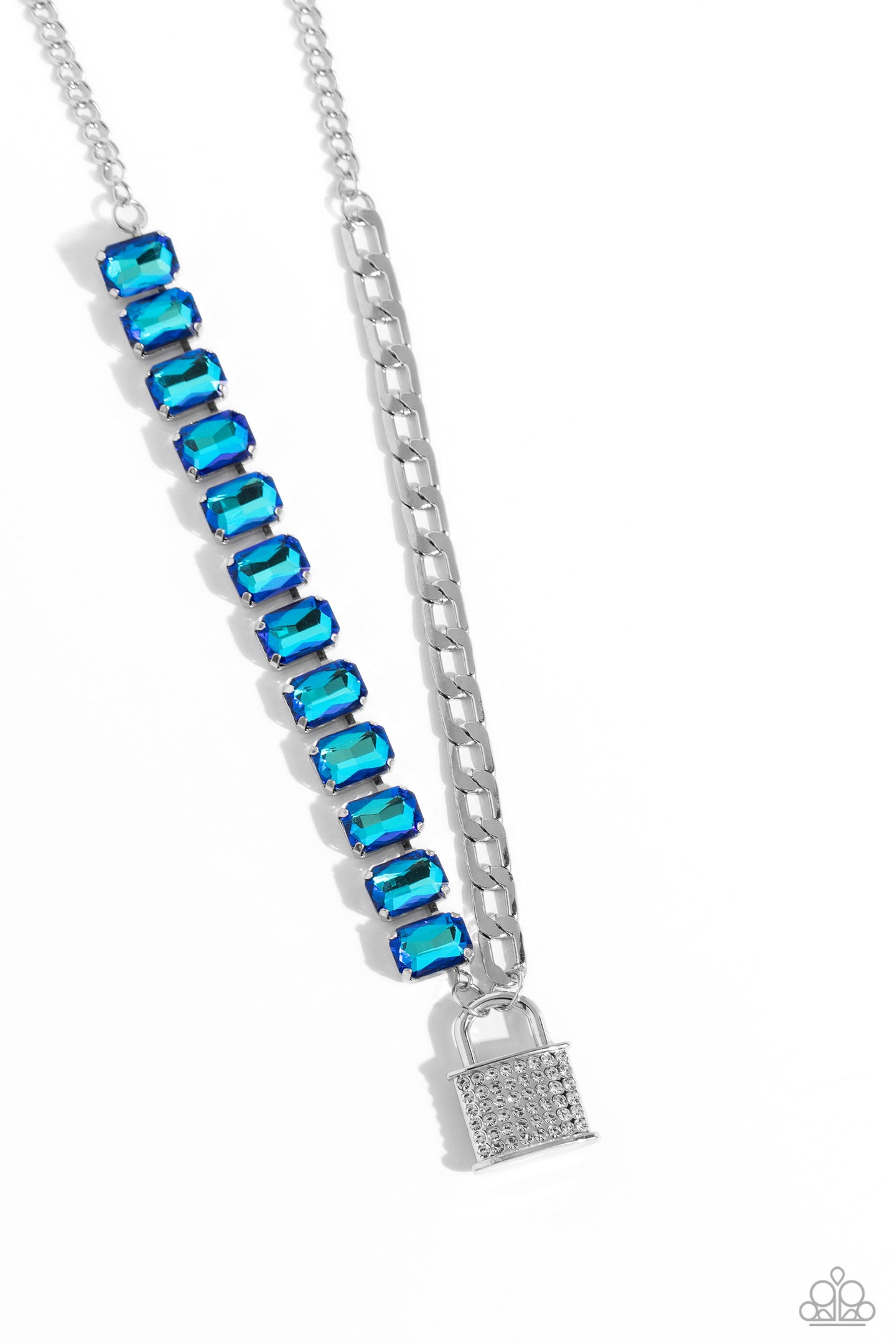 LOCK and Roll - Blue-Jewelry-Paparazzi Accessories, Just Because Jewels-Just Because Jewels