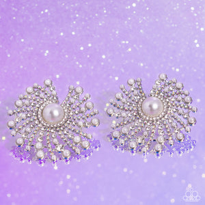 Fancy Fireworks - White-Jewelry-Paparazzi Accessories, Just Because Jewels-Just Because Jewels