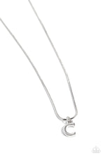 Load image into Gallery viewer, Seize the Initial - Silver - C-Jewelry-Paparazzi Accessories, Just Because Jewels-Just Because Jewels