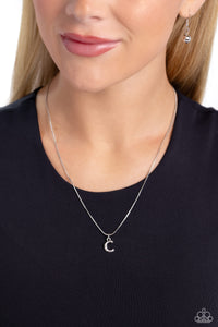Seize the Initial - Silver - C-Jewelry-Paparazzi Accessories, Just Because Jewels-Just Because Jewels