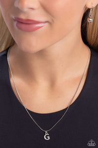 Seize the Initial - Silver - G-Jewelry-Paparazzi Accessories, Just Because Jewels-Just Because Jewels