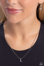 Load image into Gallery viewer, Seize the Initial - Silver - L-Jewelry-Paparazzi Accessories, Just Because Jewels-Just Because Jewels