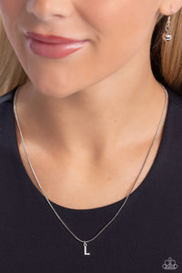 Seize the Initial - Silver - L-Jewelry-Paparazzi Accessories, Just Because Jewels-Just Because Jewels