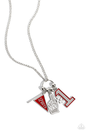 Cheering Section - Red-Jewelry-Paparazzi Accessories, Just Because Jewels-Just Because Jewels