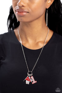 Cheering Section - Red-Jewelry-Paparazzi Accessories, Just Because Jewels-Just Because Jewels