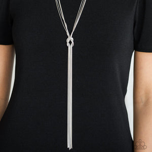 Forget Me KNOT - Silver-Jewelry-Just Because Jewels, Paparazzi Accessories-Just Because Jewels