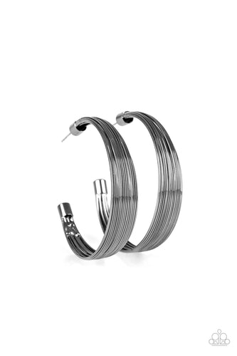 Live Wire - Black-Jewelry-Just Because Jewels, Paparazzi Accessories-Just Because Jewels