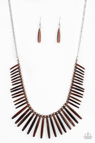 Out of My Element - Brown-Jewelry-Just Because Jewels, Paparazzi Accessories-Just Because Jewels