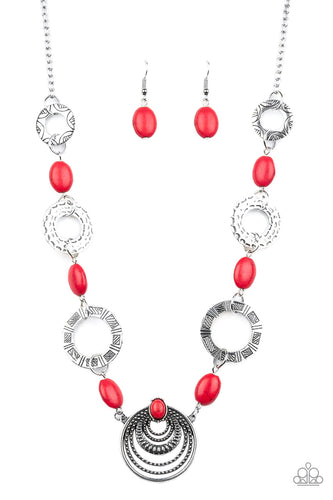 Zen Trend - Red-Just Because Jewels, Paparazzi Accessories-Just Because Jewels