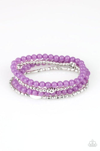 Blooming Buttercups - Purple-Jewelry-Just Because Jewels, Paparazzi Accessories-Just Because Jewels