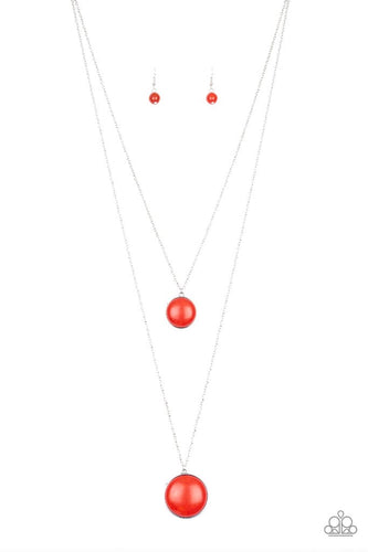 Desert Medallions - Red-Jewelry-Just Because Jewels, Paparazzi Accessories-Just Because Jewels