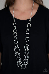 Elegantly Ensnared – Silver-Jewelry-Just Because Jewels, Paparazzi Accessories-Just Because Jewels
