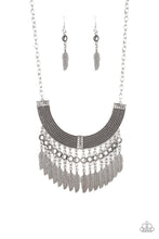 Load image into Gallery viewer, Fierce in Feathers-Silver-Just Because Jewels, Paparazzi Accessories-Just Because Jewels