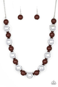Top Pop - Brown-Just Because Jewels, Paparazzi Accessories-Just Because Jewels