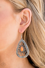 Load image into Gallery viewer, Floral Frill – Orange-Just Because Jewels, Paparazzi Accessories-Just Because Jewels