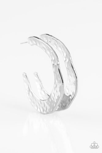 The HOOP Up - Silver-Just Because Jewels, Paparazzi Accessories-Just Because Jewels