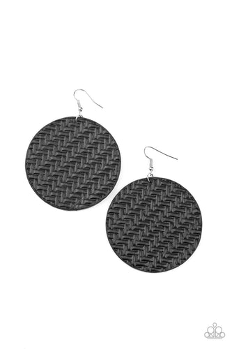Plaited Plains - Black-Jewelry-Just Because Jewels, Paparazzi Accessories-Just Because Jewels