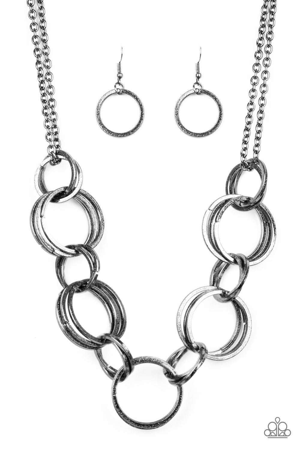 Jump Into The Ring - Black-Just Because Jewels, Paparazzi Accessories-Just Because Jewels