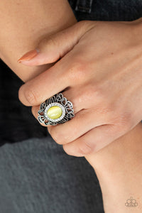 Dashingly Dewy - Yellow-Jewelry-Just Because Jewels, Paparazzi Accessories-Just Because Jewels