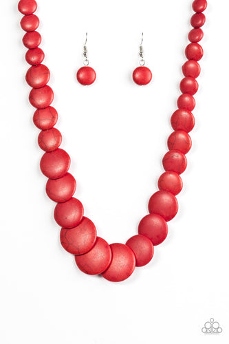 Desert Flats - Red-Jewelry-Just Because Jewels, Paparazzi Accessories-Just Because Jewels