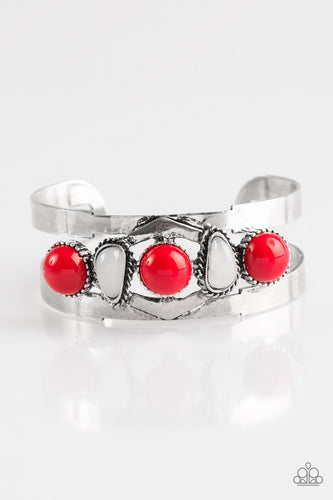 Keep On TRIBE-ing - Red-Just Because Jewels, Paparazzi Accessories-Just Because Jewels