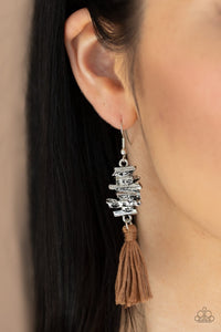 Tiki Tassel - Brown-Just Because Jewels, Paparazzi Accessories-Just Because Jewels