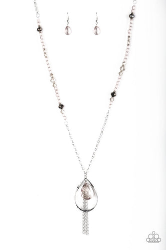 Teardroppin Tassels - Silver-Just Because Jewels, Paparazzi Accessories-Just Because Jewels