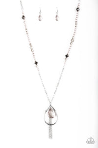 Teardroppin Tassels - Silver-Just Because Jewels, Paparazzi Accessories-Just Because Jewels