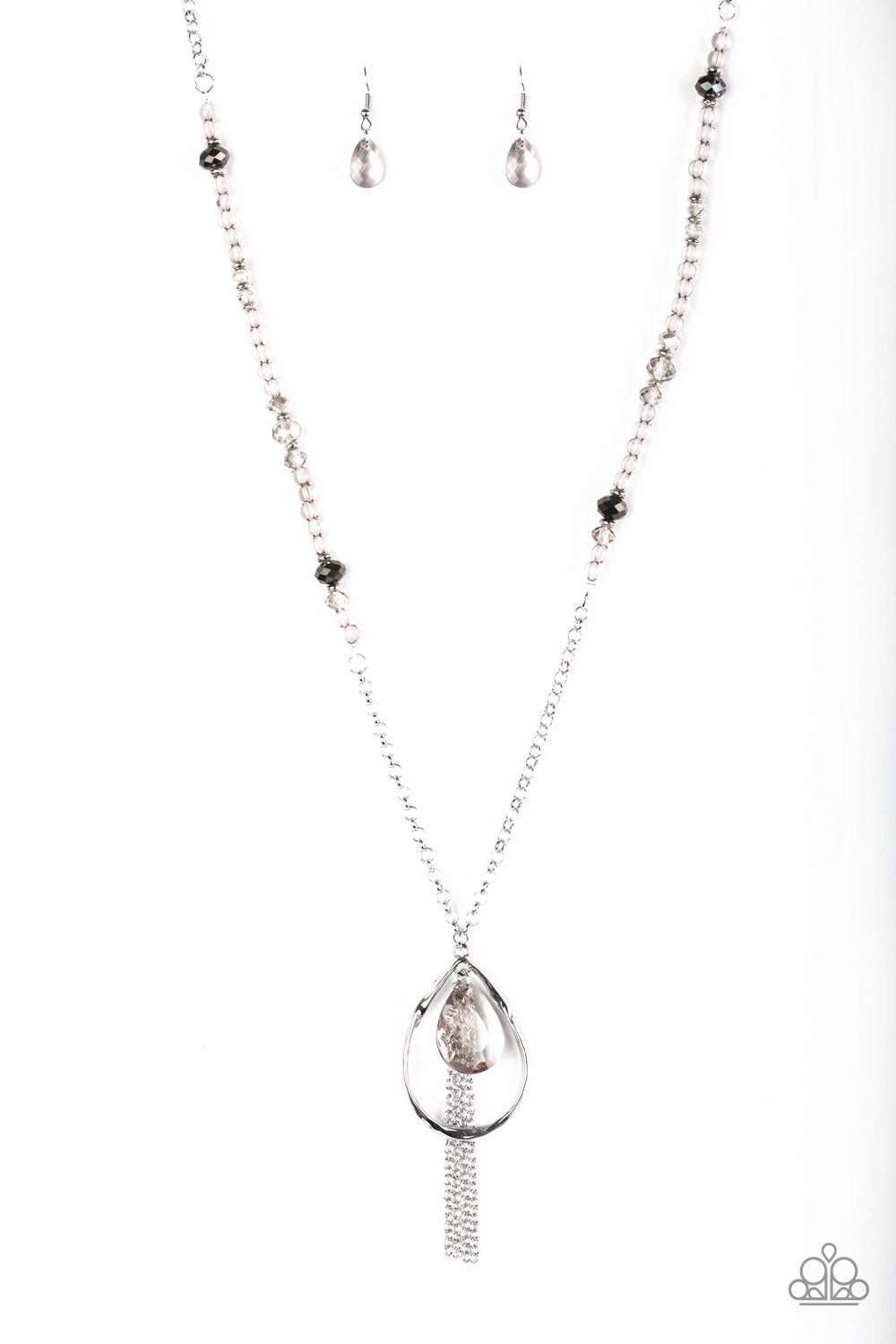 Teardroppin Tassels - Silver-Just Because Jewels, Paparazzi Accessories-Just Because Jewels