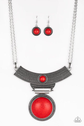 Lasting EMPRESS-ions - Red-Just Because Jewels, Paparazzi Accessories-Just Because Jewels
