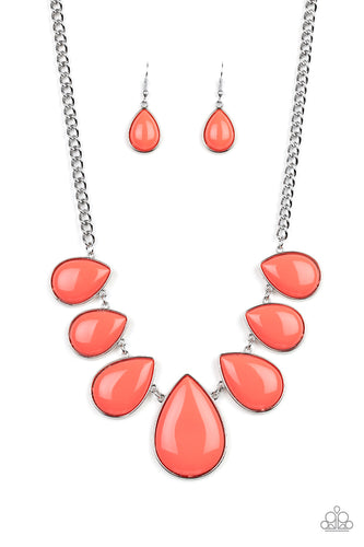 Drop Zone - Orange-Jewelry-Just Because Jewels, Paparazzi Accessories-Just Because Jewels