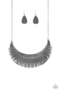 Large As Life - Silver-Just Because Jewels, Paparazzi Accessories-Just Because Jewels