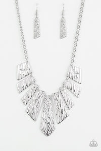 Texture Tigress – Silver-Just Because Jewels, Paparazzi Accessories-Just Because Jewels