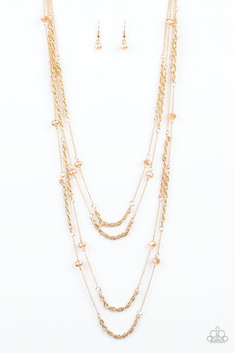 Open for Opulence - Gold-Just Because Jewels, Paparazzi Accessories-Just Because Jewels