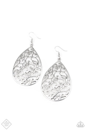 Grapevine Granduer - Silver-Just Because Jewels, Paparazzi Accessories-Just Because Jewels