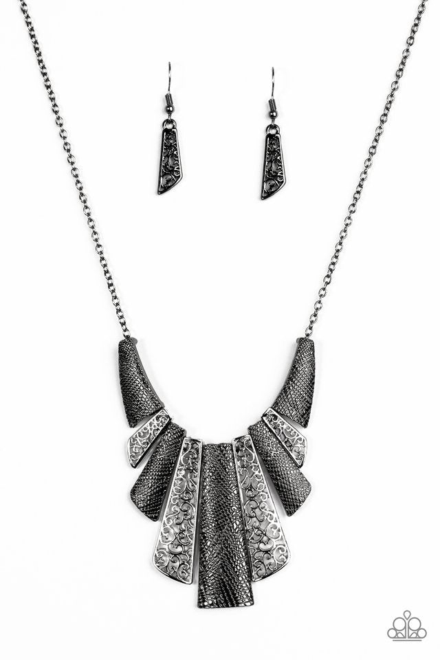Cave Girl Grotto - Black-Jewelry-Just Because Jewels, Paparazzi Accessories-Just Because Jewels
