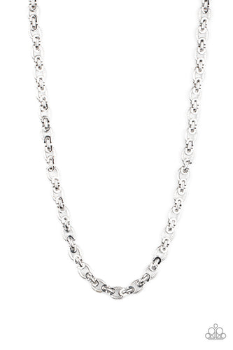 Grit and Gridiron - Silver-Just Because Jewels, Paparazzi Accessories-Just Because Jewels