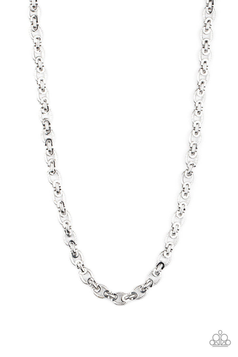 Grit and Gridiron - Silver-Just Because Jewels, Paparazzi Accessories-Just Because Jewels