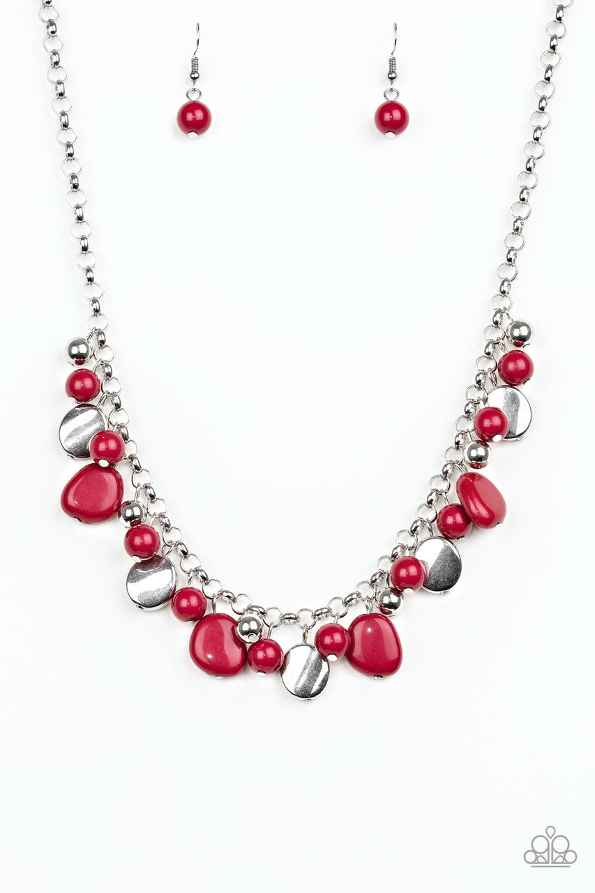 Flirtatiously Florida - Red-Just Because Jewels, Paparazzi Accessories-Just Because Jewels