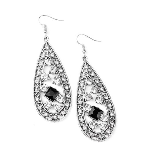 Drop-Dead Dazzle - Black-Jewelry-Just Because Jewels, Paparazzi Accessories-Just Because Jewels