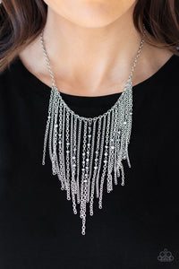 First Class Fringe – Silver-Just Because Jewels, Paparazzi Accessories-Just Because Jewels